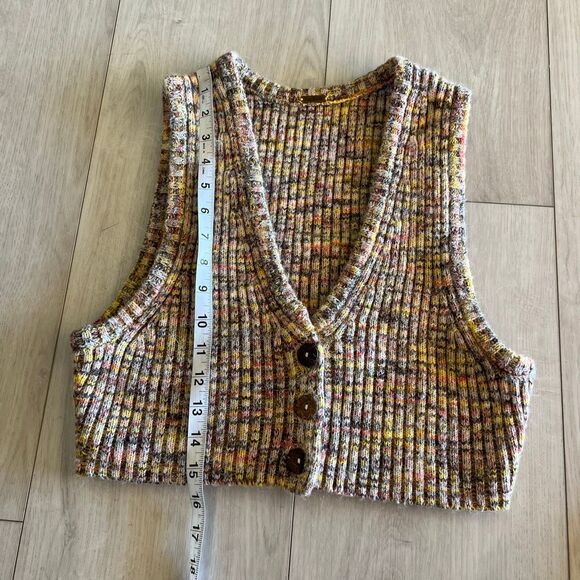 Free People Mystic Island Sweater Vest size S - Picture 3 of 8